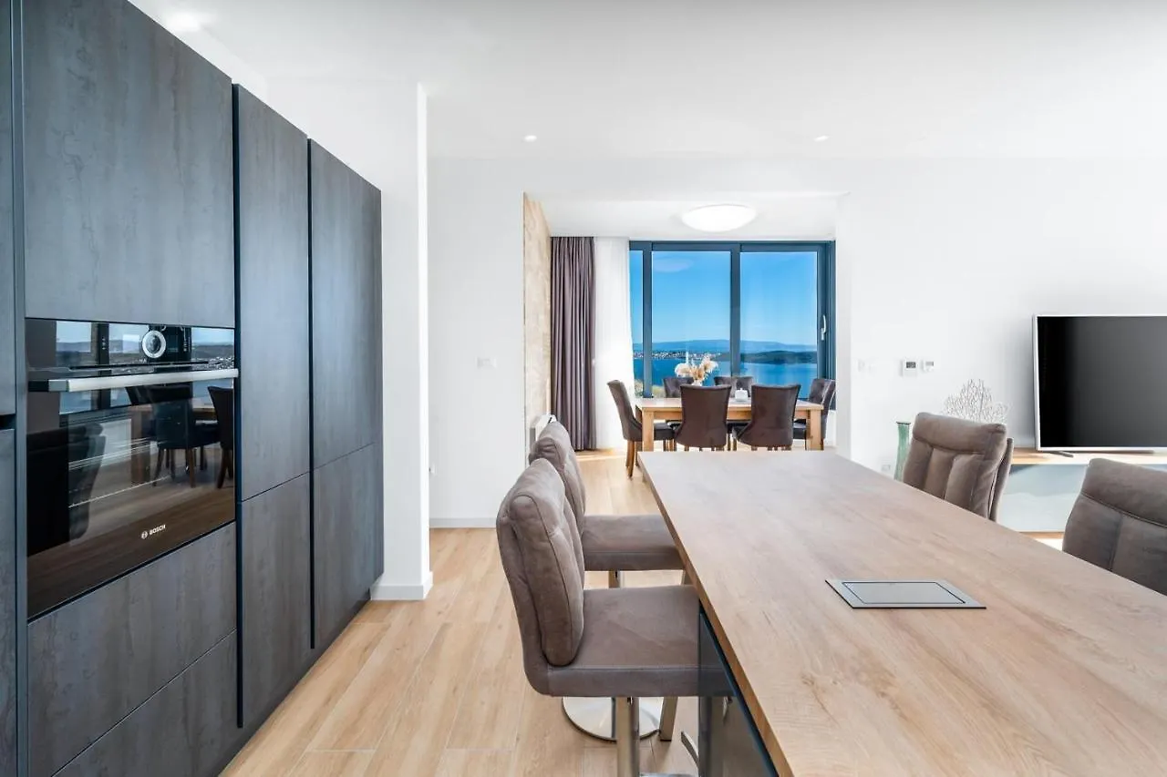 New Villa Astera -Heated Pool, 4 Bedrooms, And Sea Views Seget Vranjica